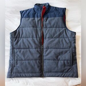 Banana Republic Quilted Navy and Gray Puffer Vest
